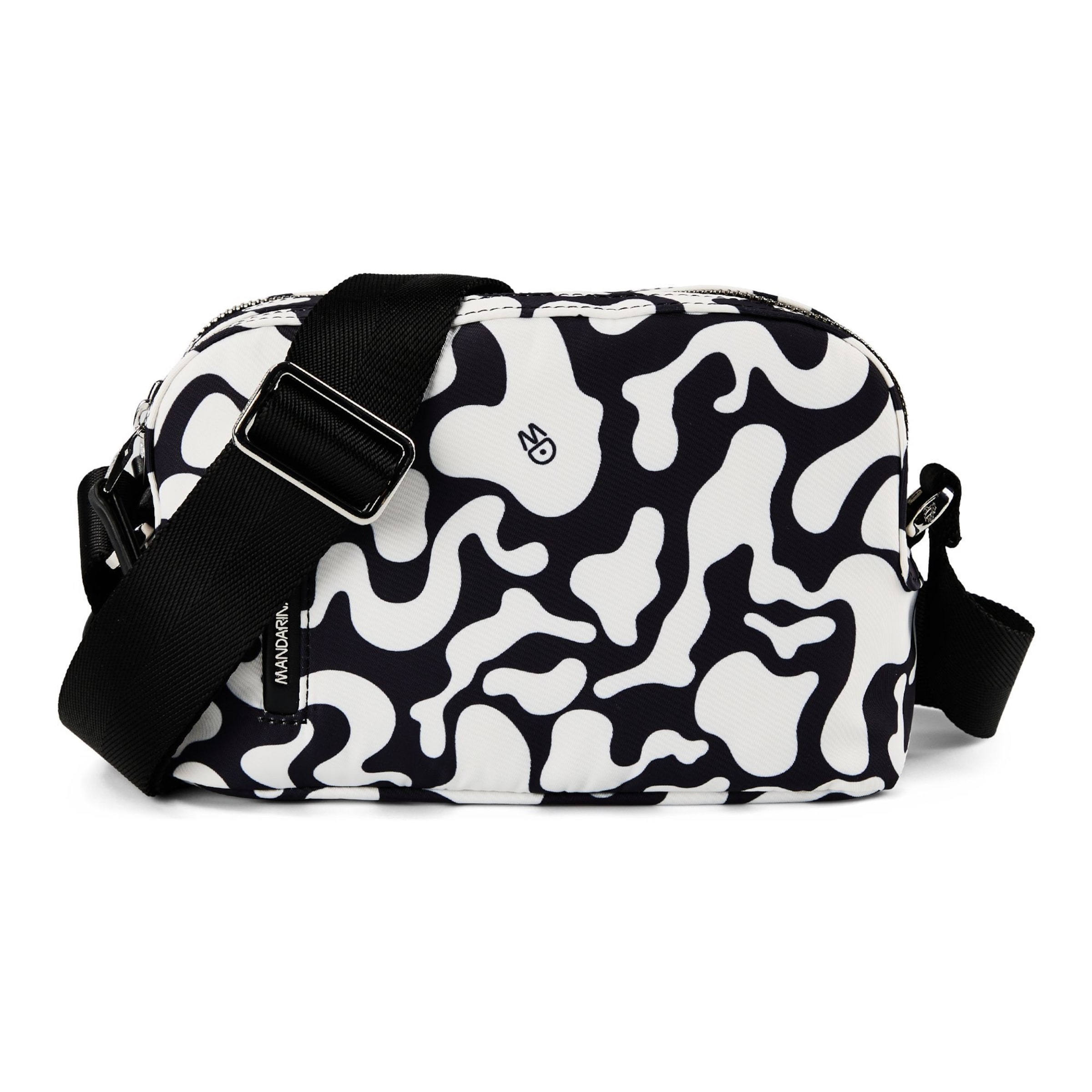 MANDARINA DUCK Schoudertas 'Hunter Moire' in Zwart: voorkant