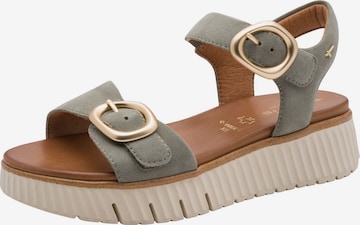 Sandales à lanières Tamaris en vert : devant