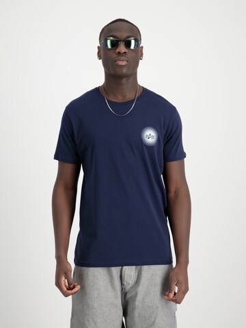 T-Shirt ALPHA INDUSTRIES en bleu : devant