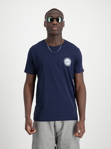 ALPHA INDUSTRIES Shirt in Blauw: voorkant