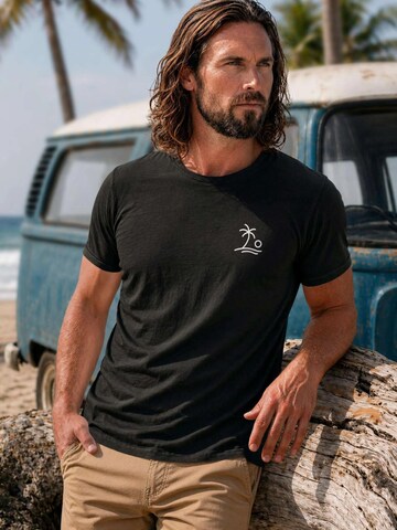 Neverless Shirt 'Palm Logo' in Grey