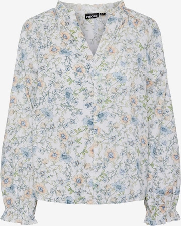 PIECES - Blusa 'Amaryl' en blanco: frente