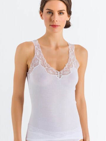 Hanro Top ' Lace Delight ' in Wit: voorkant