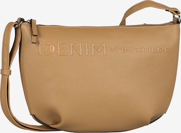 TOM TAILOR DENIM Olkalaukku 'Zephyra' värissä beige: etupuoli