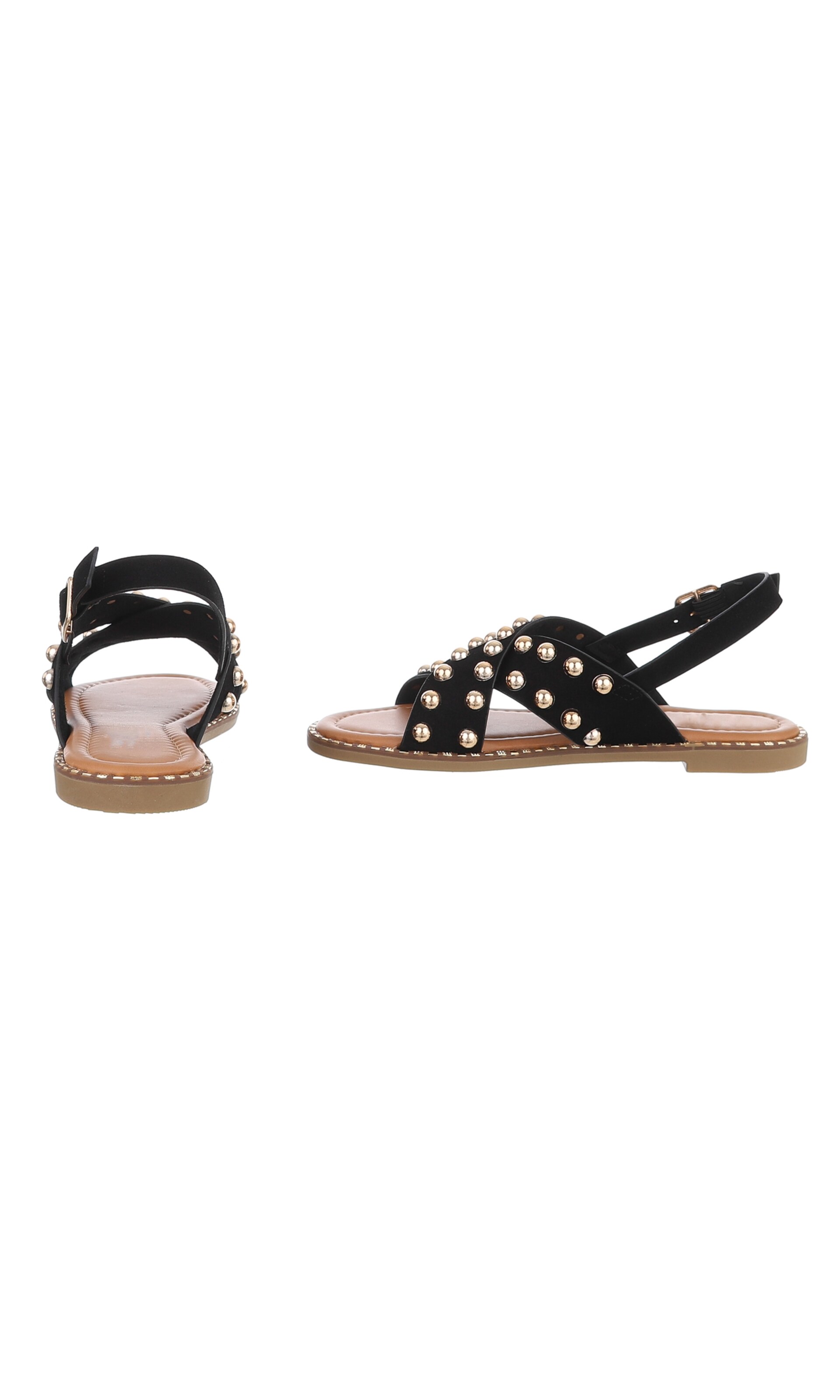 Ital-Design Strap Sandals in Black