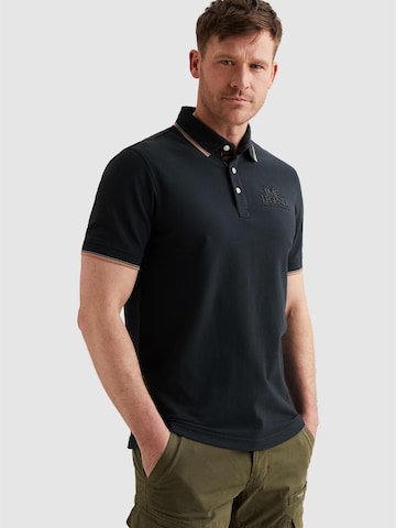 PME Legend - Camiseta 'Polo shirt in piqué with artwork' en azul: frente