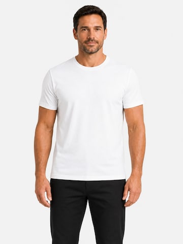 SITZTGUT Shirt 'Classic Crew Neck T-Shirt' in White: front
