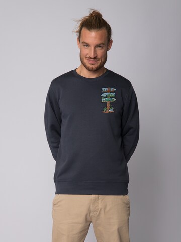Watapparel Sweatshirt ' Adventure is everywhere ' in Grijs: voorkant