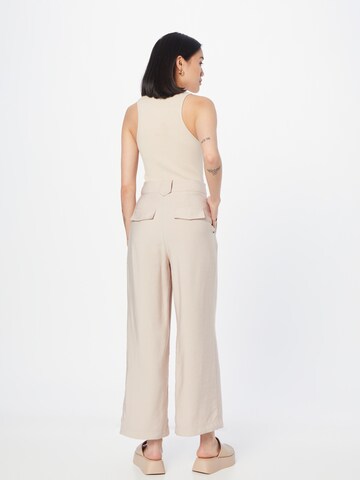 ABOUT YOU Wide leg Trousers 'Valentine' in Beige