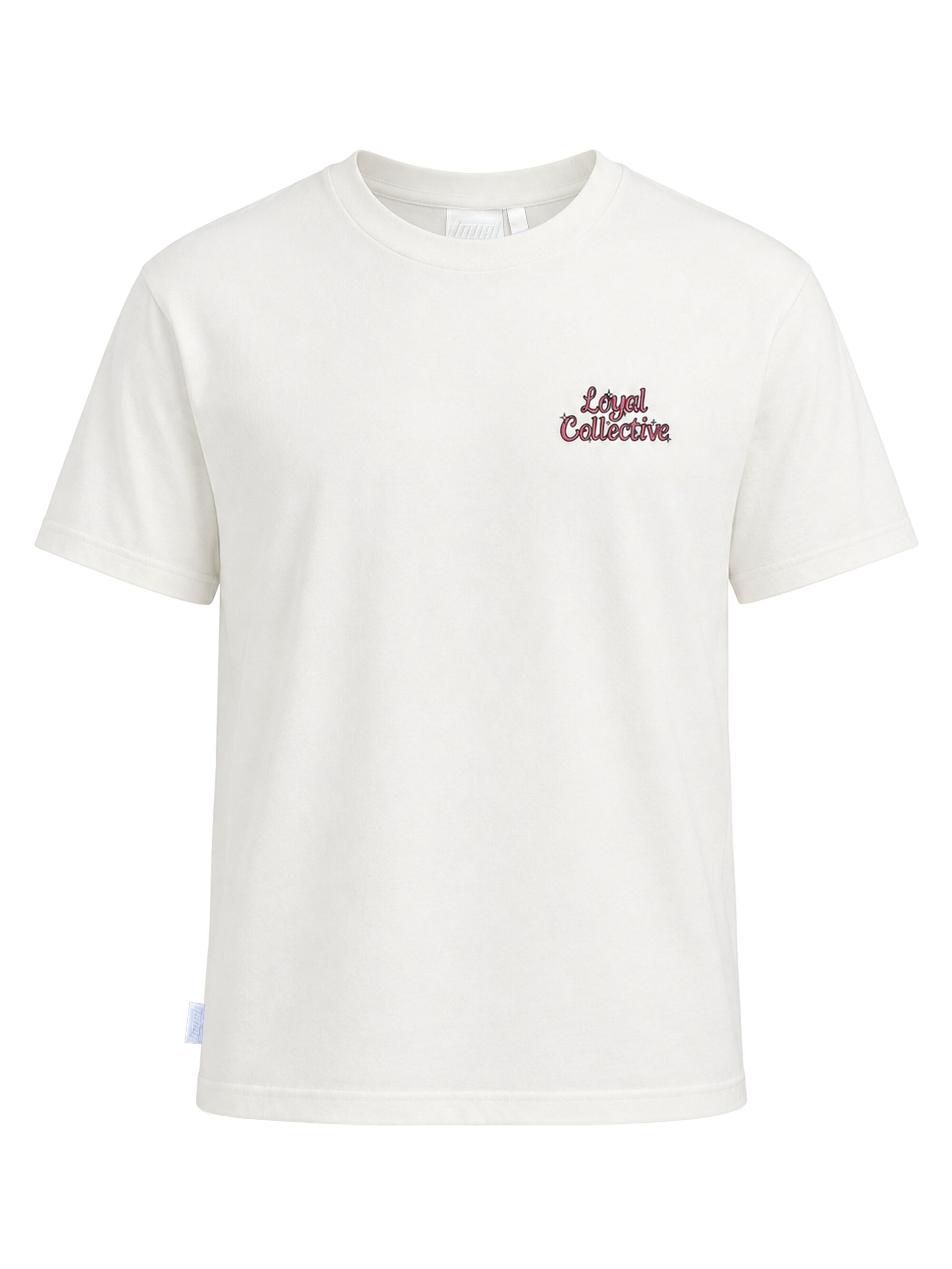 loyal T-Shirt in Regular Fit in Weiß: Vorderseite