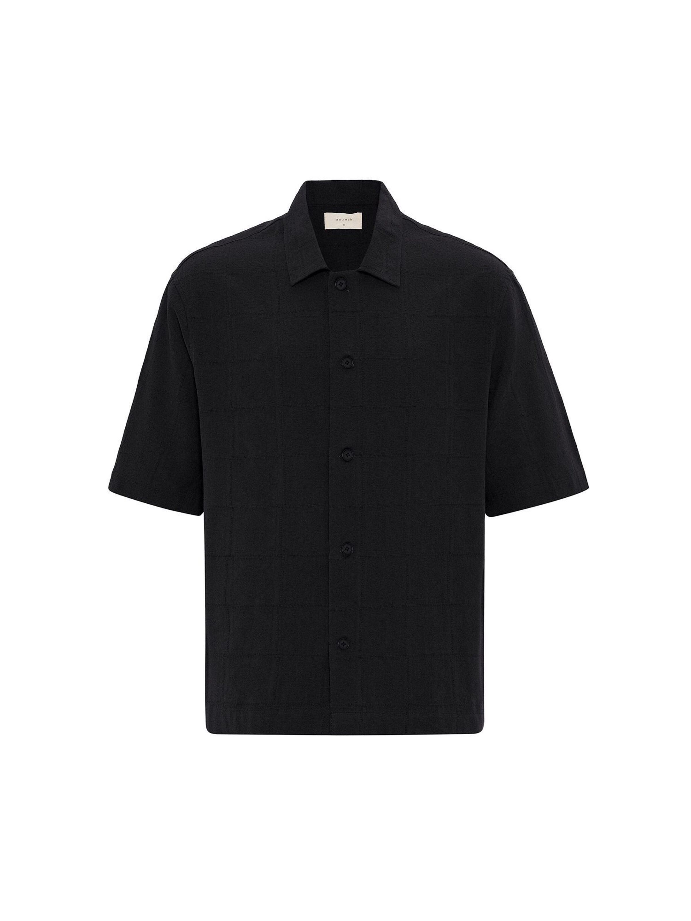 Antioch Comfort Fit Риза в черно: отпред