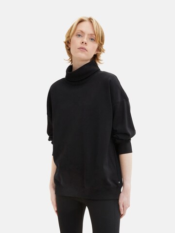 TOM TAILOR DENIM Sweatshirt in Schwarz