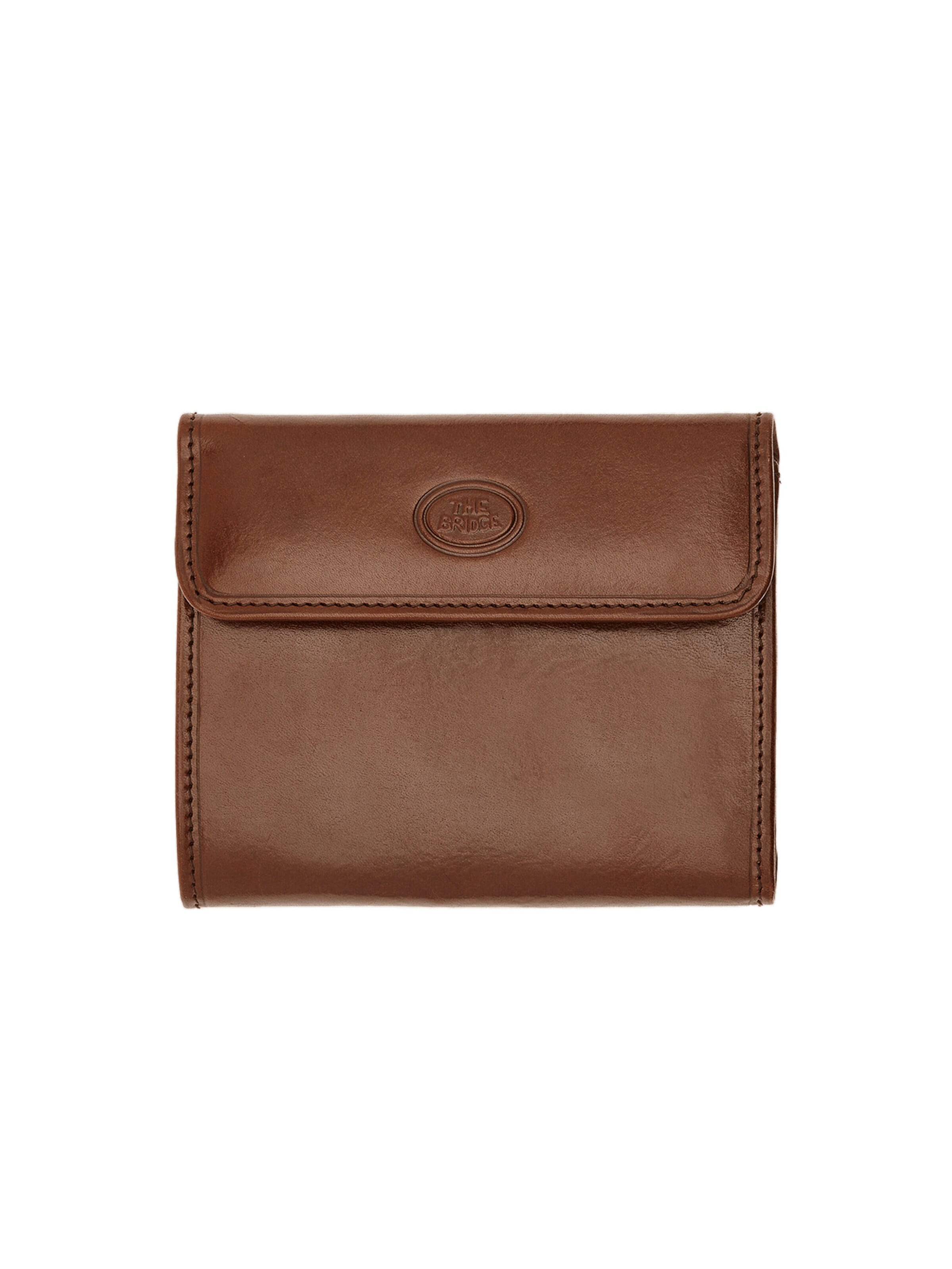 The Bridge Wallet in Brown: front