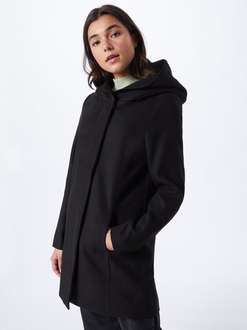 ONLY Between-Seasons Coat 'ONLNEWSEDONA CHAUD COAT OTW' in Black: front