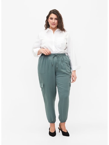 Zizzi Tapered Cargo Pants 'Macy' in Green