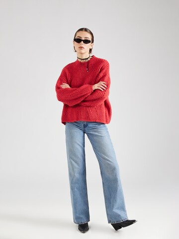 Pullover 'OBINA' di PIECES in rosso