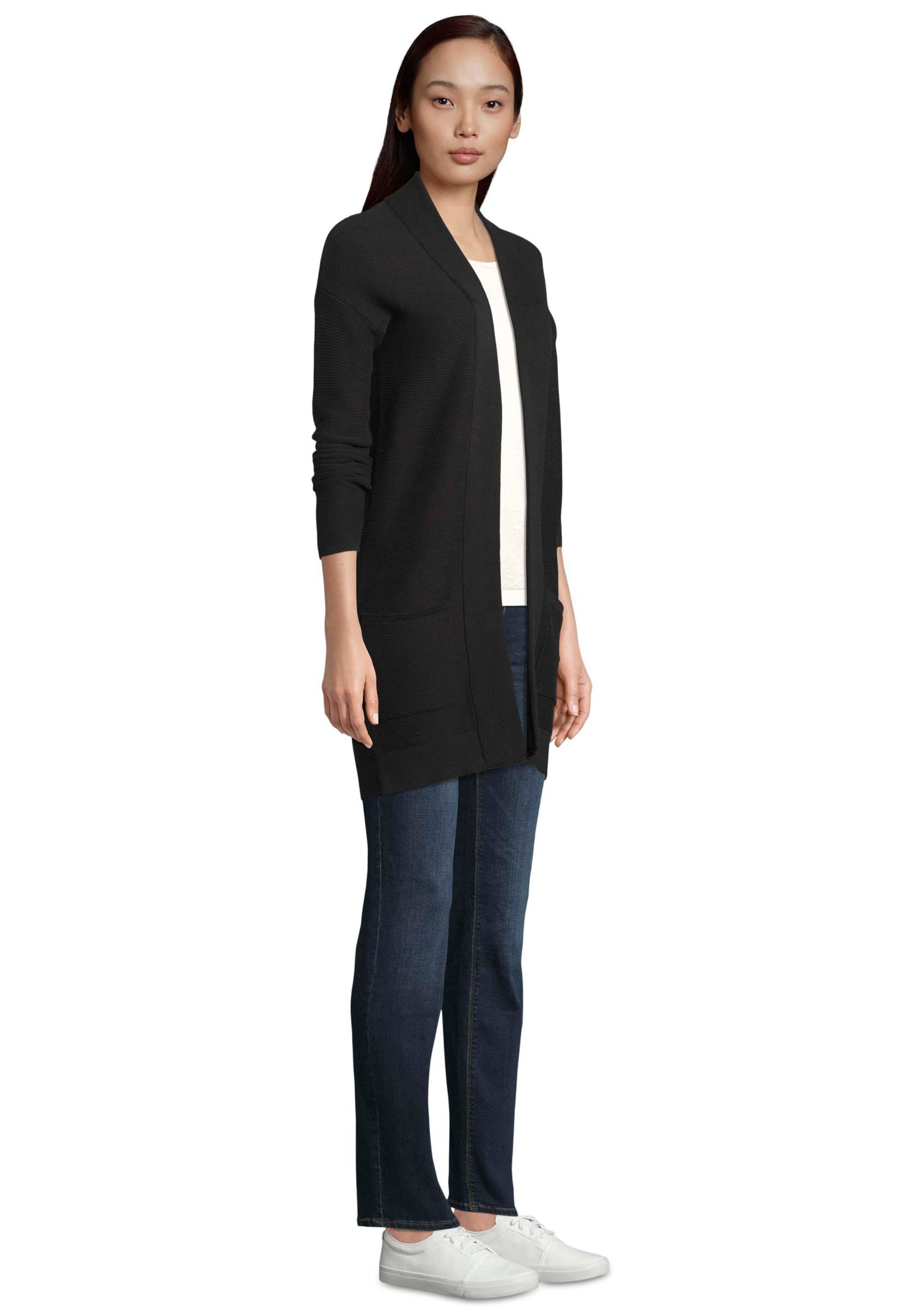 TOM TAILOR Strickjacke in Schwarz