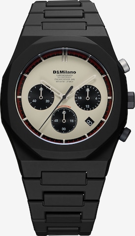 D1 Milano Uhr in Schwarz: Vorderseite