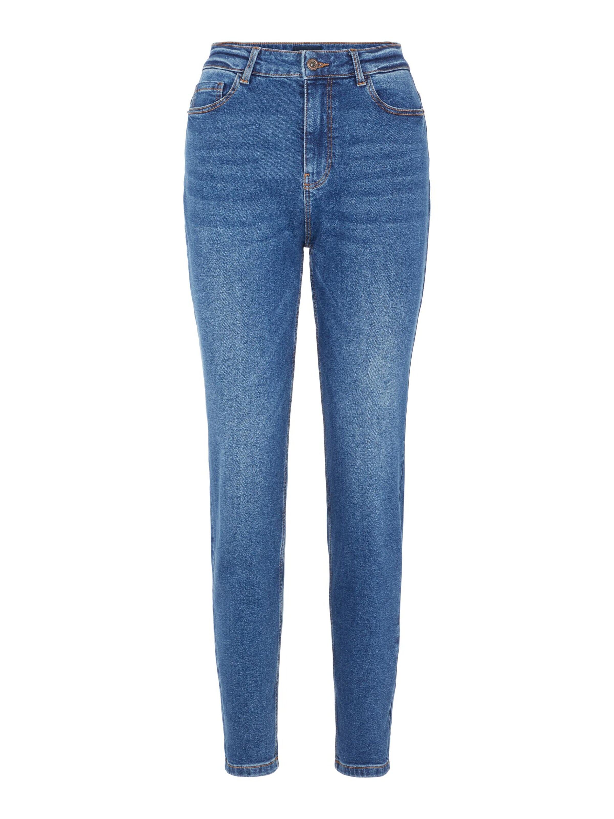 Slimfit Jeans 'Kesia' di PIECES Curve in blu: frontale