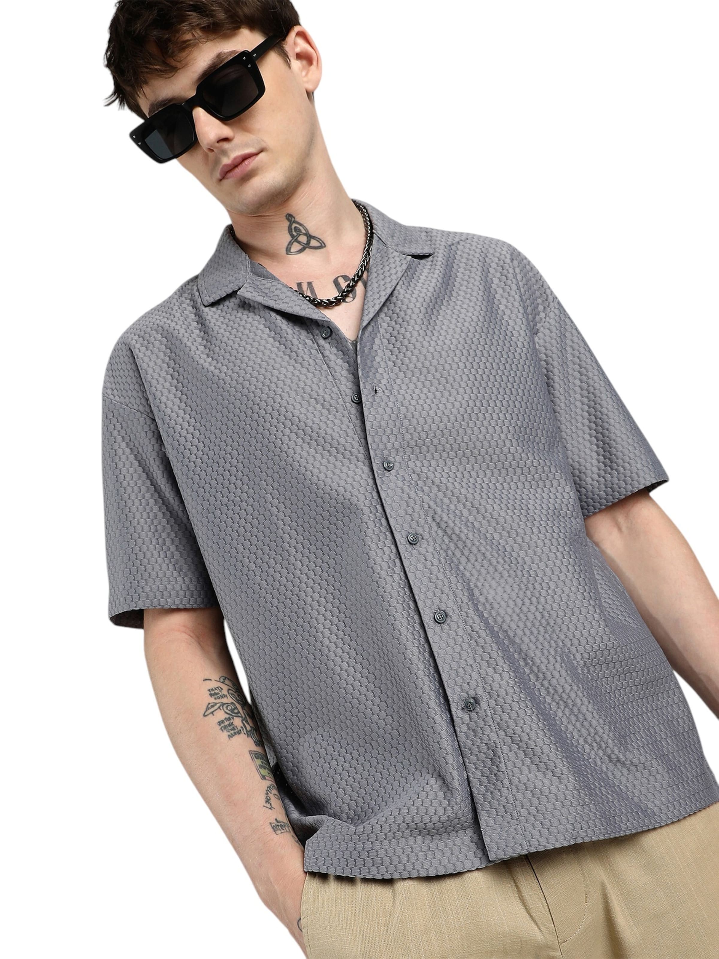 Regular fit Camicia 'Tamson' di Campus Sutra in beige