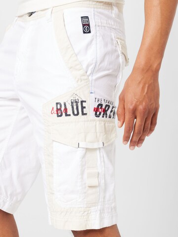 Regular Pantalon cargo CAMP DAVID en blanc