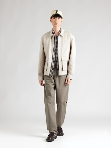 Lindbergh - Loosefit Calças com pregas em verde