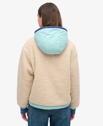 Superdry Fleece jas in Beige