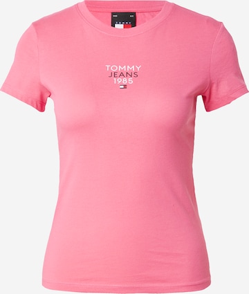Tommy Jeans Shirt 'ESSENTIAL' in Pink: front