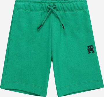 TOMMY HILFIGER Regular Broek in Groen: voorkant