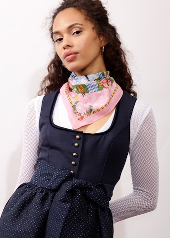 Foulard traditionnel CODELLO en rose : devant