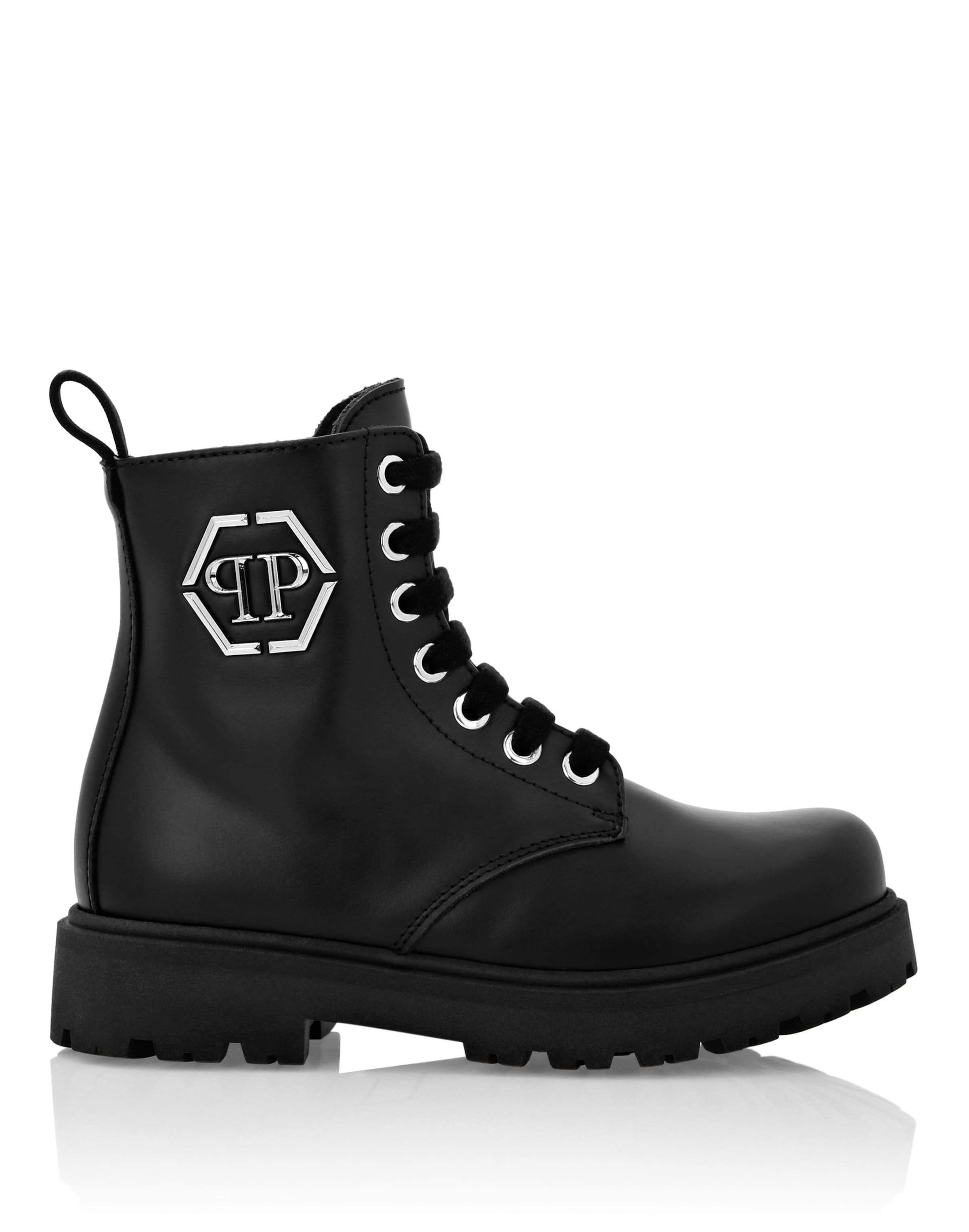 Philipp Plein - Bota 'Hexagon' em preto