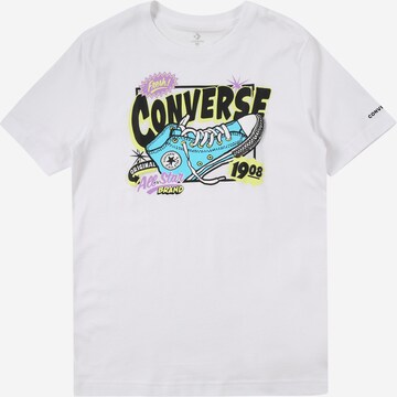 CONVERSE T-shirt 'CNVB SUN FRESH' i vit: framsida