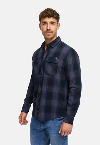 INDICODE JEANS Regular fit Overhemd 'Pomal' in Grijs