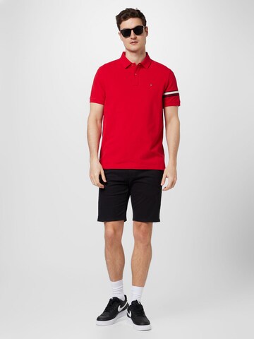 TOMMY HILFIGER Poloshirt in Rot
