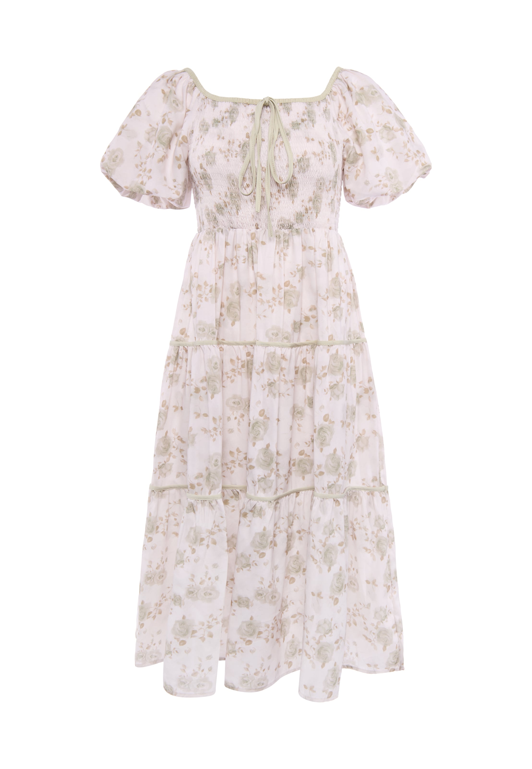Usha - Vestido em rosa: frente