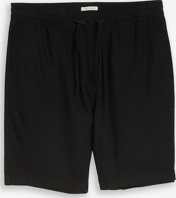 juoda TOM TAILOR DENIM Laisvas Kelnės: priekis