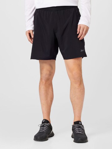 Reebok Regular Workout Pants 'TS Speed 3.0' in Black: front