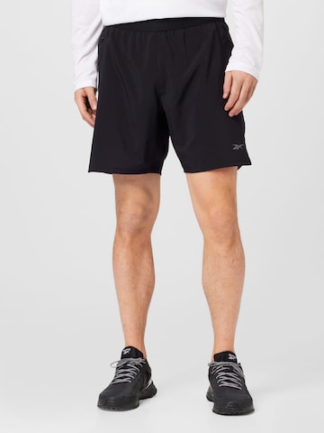 Regular Pantalon de sport 'TS Speed 3.0' Reebok en noir : devant