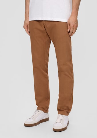 Regular Pantalon chino s.Oliver en jaune : devant