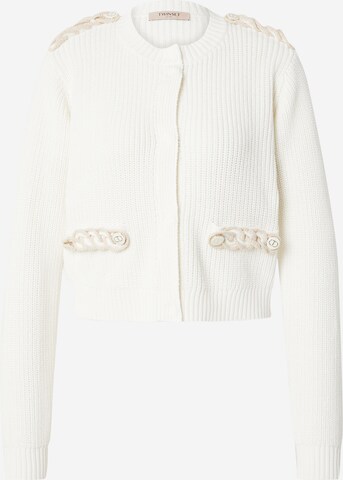 Twinset Knit Cardigan in White: front