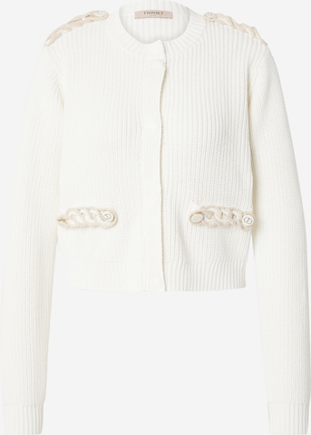 Cardigan Twinset en blanc : devant