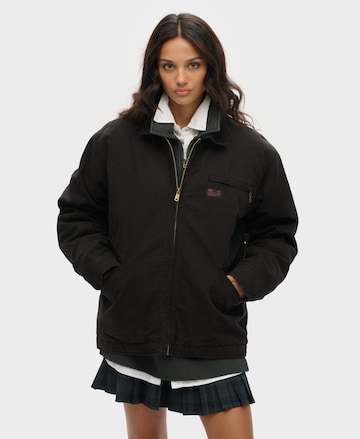 Superdry Tussenjas in Zwart: voorkant