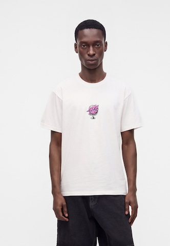 T-Shirt 'Knibbs Cryptic World Centre' Santa Cruz en blanc : devant