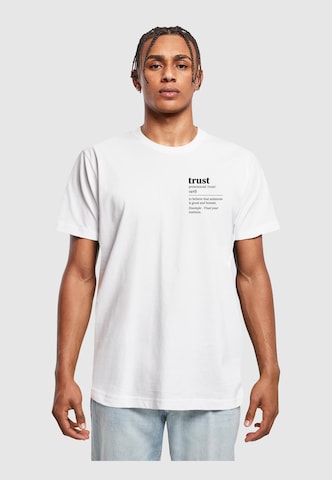 T-Shirt 'Trust Definition' Mister Tee en blanc : devant