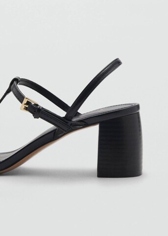 MANGO Strap Sandals 'Oporta' in Black