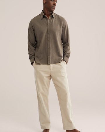WE Fashion Comfort Fit Πουκάμισο σε καφέ