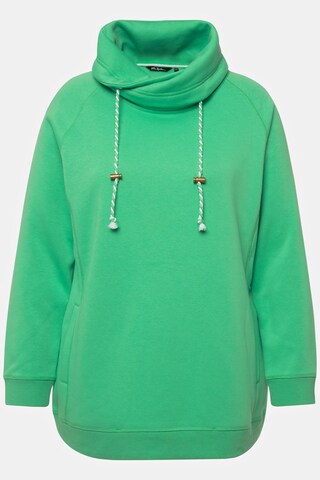 Ulla Popken Sweatshirt in Groen: voorkant