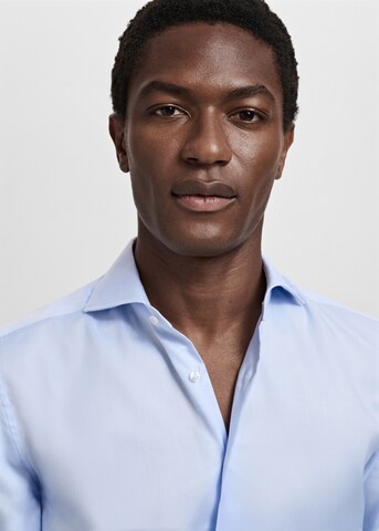 MANGO MAN Slim fit Button Up Shirt 'Emporda' in Blue