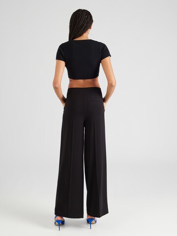 b.young Wide leg Trousers with creases 'DANTA' in Black