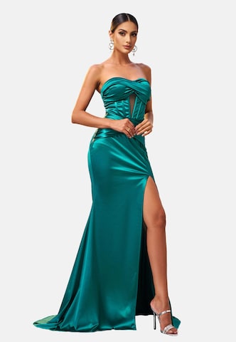Moda Minx Abendkleid 'Daisy Long Slit Dress' in Grün